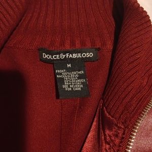 Medium royal red 100% leather light jacket